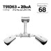 Double Bullet/Dome Bracket (ceiling/wall/roof/stand alone) T91D63-2BuA Double Bullet/Dome Bracket (ceiling/wall/roof/stand alone) T91D63-2BuA